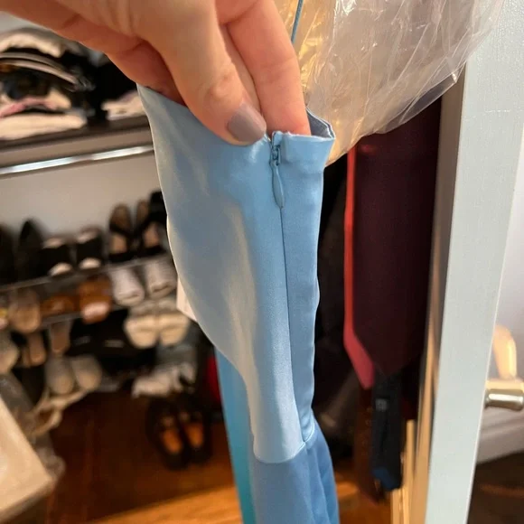 NWT Intermix Paris Silk Cowl-Neck Midi Dress - Picture 7 of 9